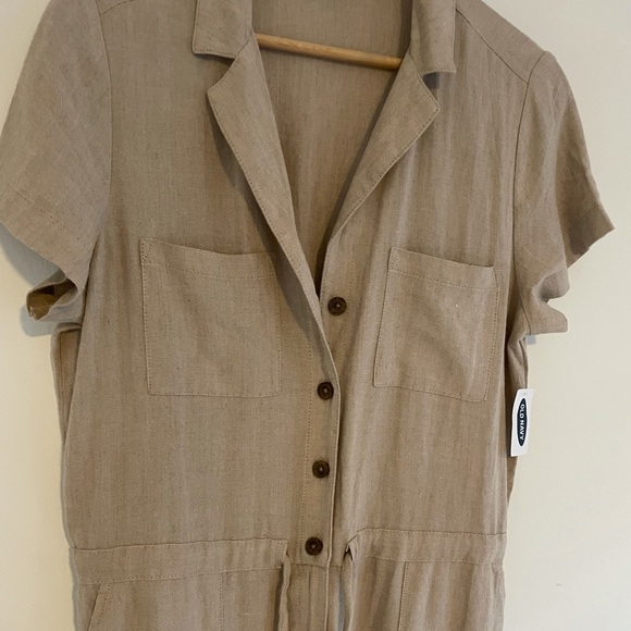 COPY - M Old Navy  Linen-Blend Utility Jumpsuit - Picture 3 of 4